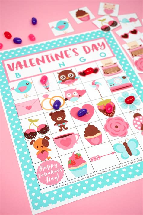 valentines bingo cards  printable  printable
