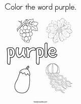 Purple Coloring Color Preschool Pages Word Activities Worksheets Twisty Book Noodle Activity Sheets Sheet Books Colors Printable Toddlers Cursive Colours sketch template