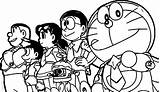 Doraemon Wecoloringpage Nobita Dorayaki sketch template