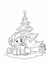 Holidays Labradoodle sketch template