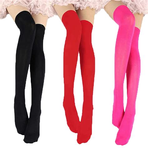 Women S Oil Shine Thigh High Stockings Sexy Ladies Glitter Contrast