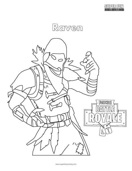 fortnite raven coloring page super fun coloring