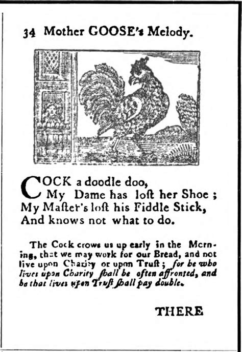 Cock A Doodle Doo เอ้กอีเอ้กเอย บทร้อยกรองสำหรับเด็ก Mother Goose S