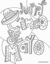 Mayo Cinco Coloring Pages Doodle Happy Alley Sheets Kids Printable Preschool Crafts Activities Adult sketch template