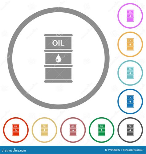 iconos planos de barras de aceite  contornos ilustracion del vector