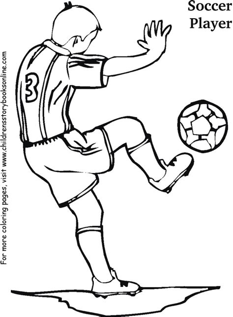 coloring book pages  children soccer player