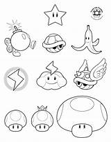 Mario Kart Coloring Pages Print Sheets Super Colouring Characters Activity Book Star Power Items Mariokart Bros Brothers Nintendo Wii Colour sketch template