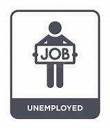 Unemployed Icona Disoccupata Vettore Avanguardia Disoccupato Isolati Backgro Simbolo Segno sketch template