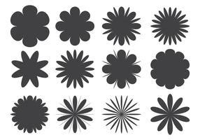 cute flower shapes set   vector art stock graphics images