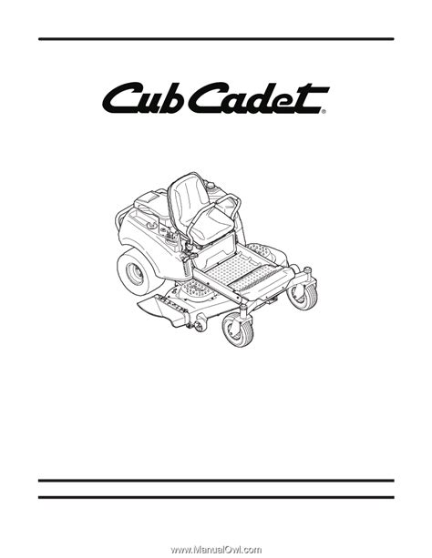 cub cadet rzt   parts manual