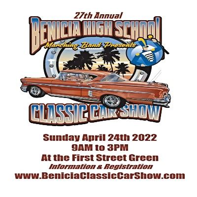 benicia classic car show event calendar contra costa