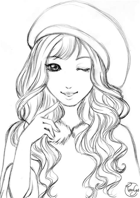 fashion girl art   coloring pages  girls girl drawing