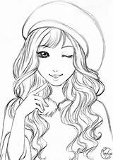 Coloring Girl Pages Drawings Fashion Girls Drawing Sketches sketch template