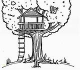 Coloring Tree House Treehouse Magic Drawing Kids Pages Clipart Drawings Divyajanani Designlooter Para Size Casa Template Del Guardado Desde 59kb sketch template