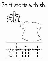 Sh Shirt Starts Coloring Twistynoodle Words Pages Kids Worksheets Change Template sketch template