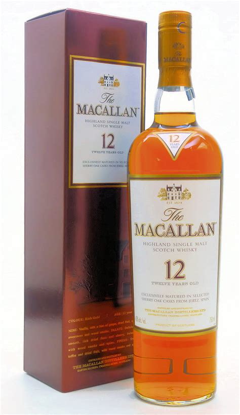 macallan highland sherry cask single malt scotch whisky aged