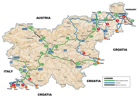 strassenkarte von slowenien strassen mautgebuehren und autobahnen von