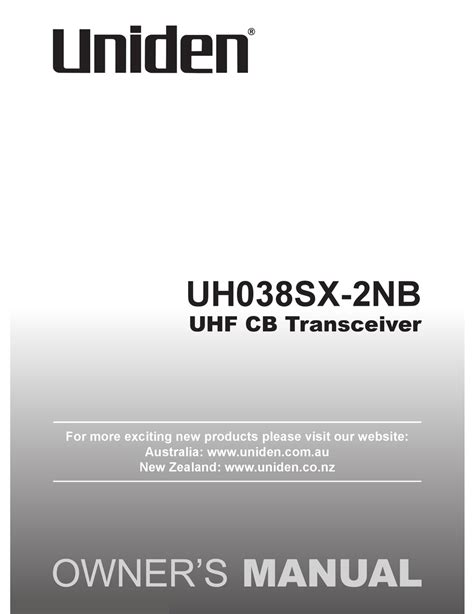 uniden uhsx nb owners manual   manualslib