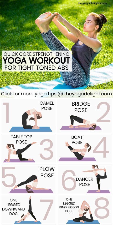 quick easy core strengthening yoga workout  tight toned abs