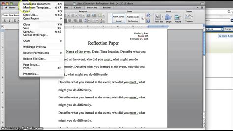 write  reflection paper youtube