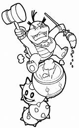 Koopalings Morton Koopa Bowser Colorear Wii Larry Koopaling Pokey Pngegg Pngwave Kisspng Banner2 sketch template