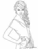 Swift Colorear Singer Desenho Cantora Ausmalen Hellokids Cantores Famosos Famosas sketch template