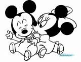 Baby Coloring Minnie Disney Pages Mouse Template sketch template