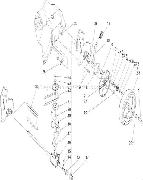 toro    lawn mower schematics rear axle  transmission assembly