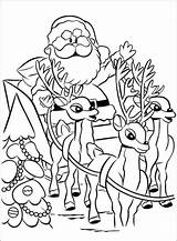 Rudolph Reindeer Natale Babbo Rudolf Renne Rentier Ausmalbilder Ausmalbild Nosed Pianetabambini Nase Roten Nariz Colorir Rena Sleigh Naso Desenhosparacolorir Reno sketch template
