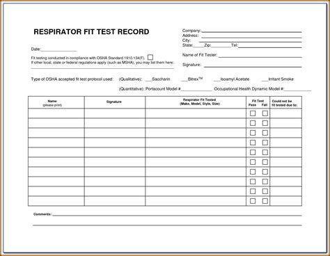 respirator fit test form qualitative form resume examples evkyqrbk