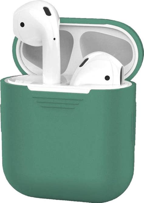 hoes voor apple airpods  case siliconen hoesje ultra dun midnight green bolcom
