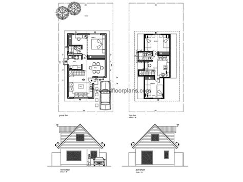 small house plan autocad