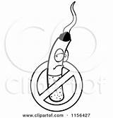Cigarette Clipart Cartoon Coloring Restriction Pouting Symbol Outlined Vector Preview Thoman Cory Happy sketch template