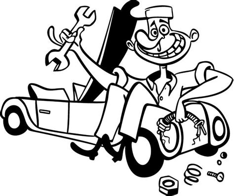 mechanic coloring pages  getdrawings