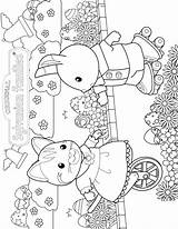 Sylvanian Coloring Calico Families Pages Critters Printable Easter Kleurplaten Fun Cat Familys Color Kids Print Family Kleurplaat Critter Board Colouring sketch template