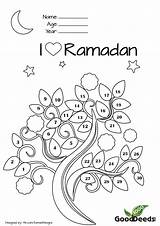 Ramadan Fasting Chart Kids Children Nanima Pages Activities Good Za Coloring Islam Eid Color Deeds Colour Countdown Calender Islamic Dua sketch template