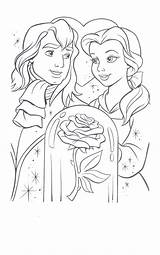 Beast Coloring Pages Disney Beauty Printable Rose Colouring Princess Cartoon Book Belle Color Drawings Designlooter Sheets Print Prince Adult 18kb sketch template