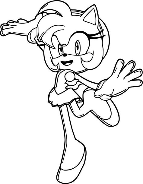 amy rose coloring page coloring page  kids coloring home