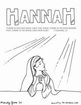 Hannah Coloring Bible Ministry Children sketch template