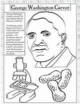 Washington George Carver Coloring History Pages Kids African American Robinson Printable Inventors Jackie Month Color Booker Clipart Rosa Parks Activities sketch template