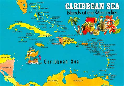caribbean sea map location images