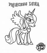 Luna Pony Little Coloring Pages Getcolorings Princess sketch template