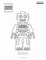 Lego Robot Coloring Minifigure sketch template