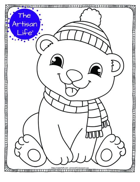 cute polar bear coloring pages