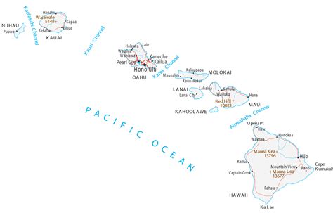 map  hawaii islands  cities gis geography