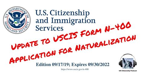update  uscis form   application  naturalization youtube