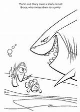 Nemo Finding Squalo Ausmalen Dory Tiburon Bruto Nigel Ausmalbild Bilder Vorlagen sketch template