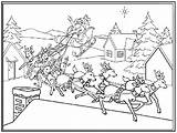 Coloring Sleigh Santa Pages His Claus Reindeer Ride Christmas Sled Drawing Print Printable Color Colouring Getcolorings Getdrawings Popular Coloringpages1001 Drawings sketch template