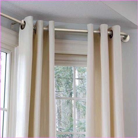 blockaide bay window curtain rod   ideas  touch  deepest concept   home