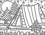 Camping Coloring Pages Getdrawings Theme sketch template